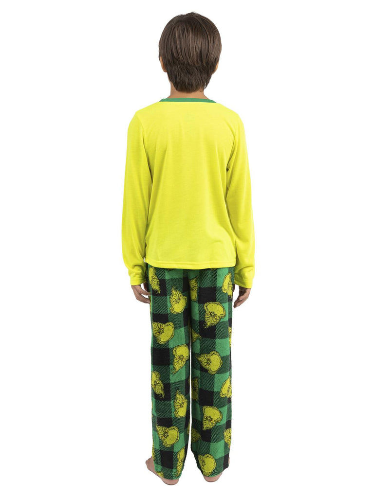 Dr. Seuss 100% Grinch Family Matching 2 Piece Pajamas Sets for Men, Women, Children, and Pet