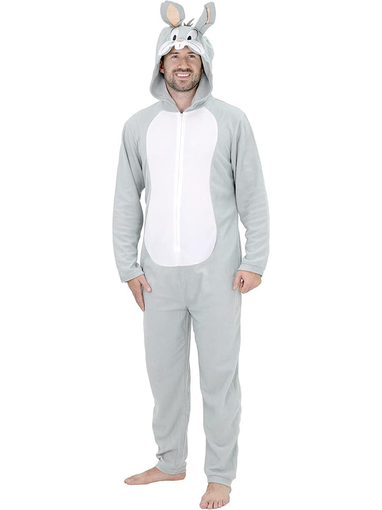 Looney Tunes Bugs Bunny Adult Onesie Pajama Costume