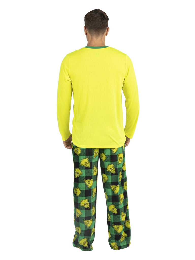 Dr. Seuss 100% Grinch Family Matching 2 Piece Pajamas Sets for Men, Women, Children, and Pet