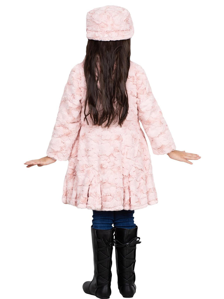 Widgeon Girls Cloud Faux Fur Flounce Skirt Bottom Coat Coral