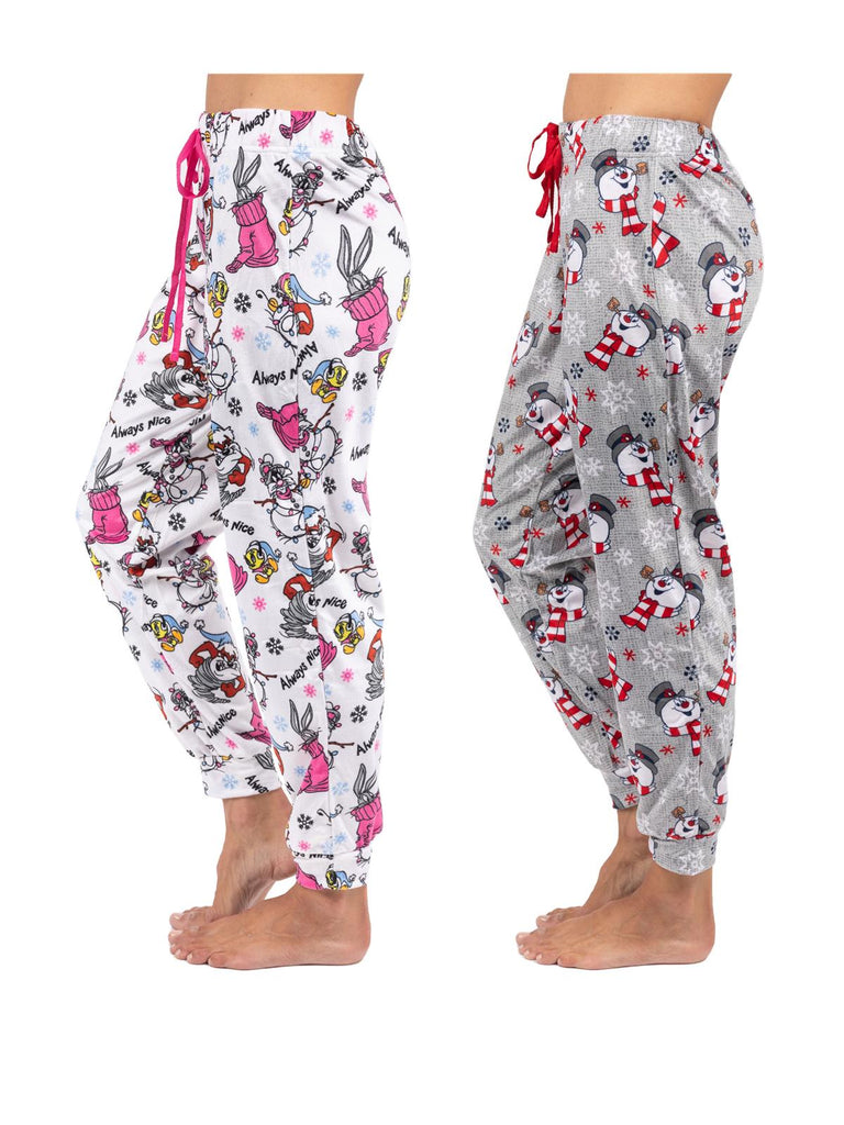 Looney Tunes Women's Plush Jogger Pajama Pants Pack of 2