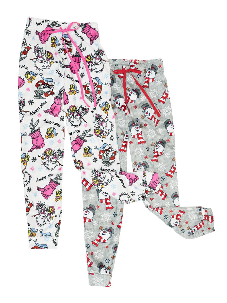 Looney Tunes Women's Plush Jogger Pajama Pants Pack of 2