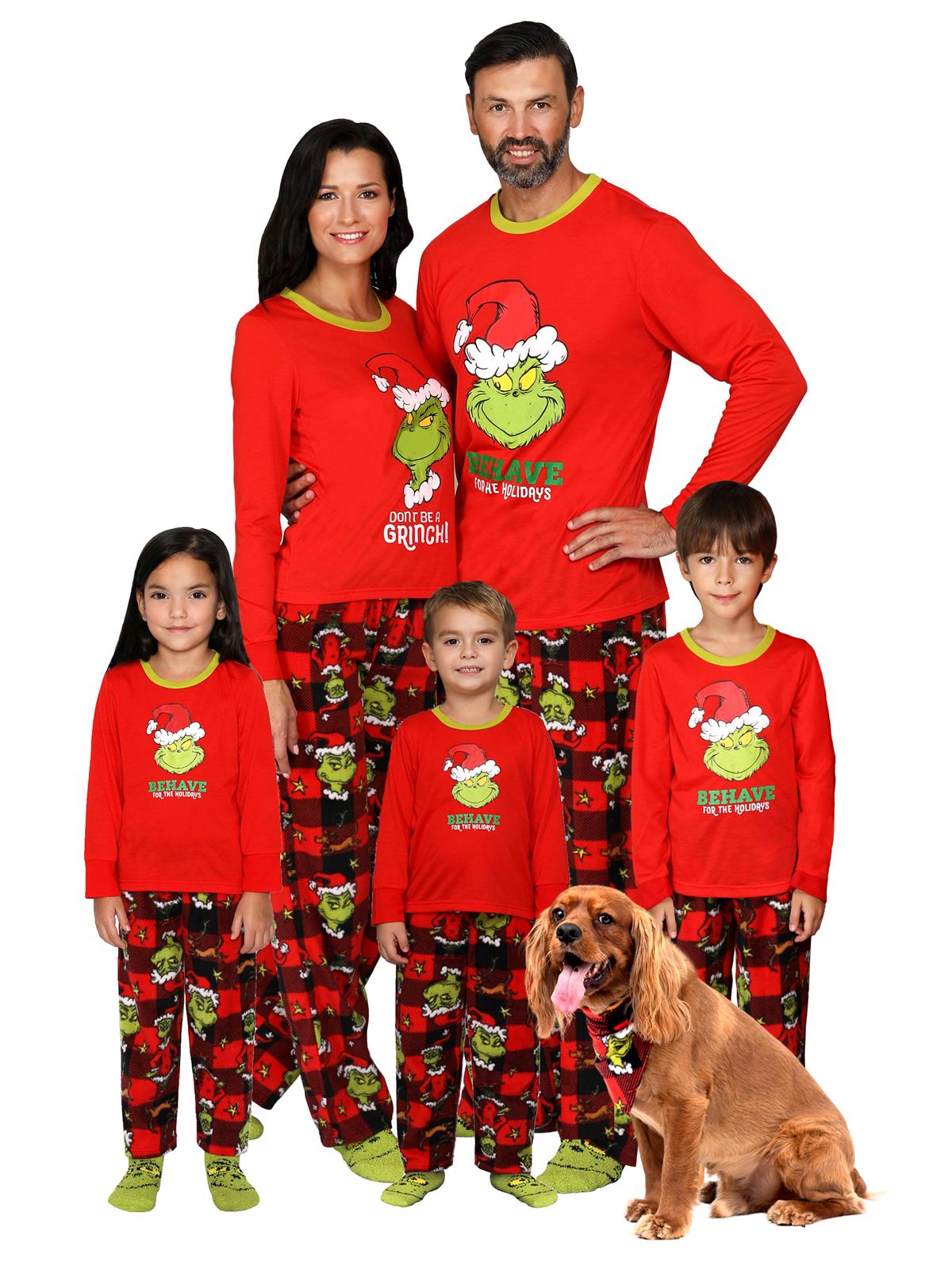 The Grinch Christmas Pyjamas Family Matching PJ Sets Men, Women, Boys &  Girls : : Mode