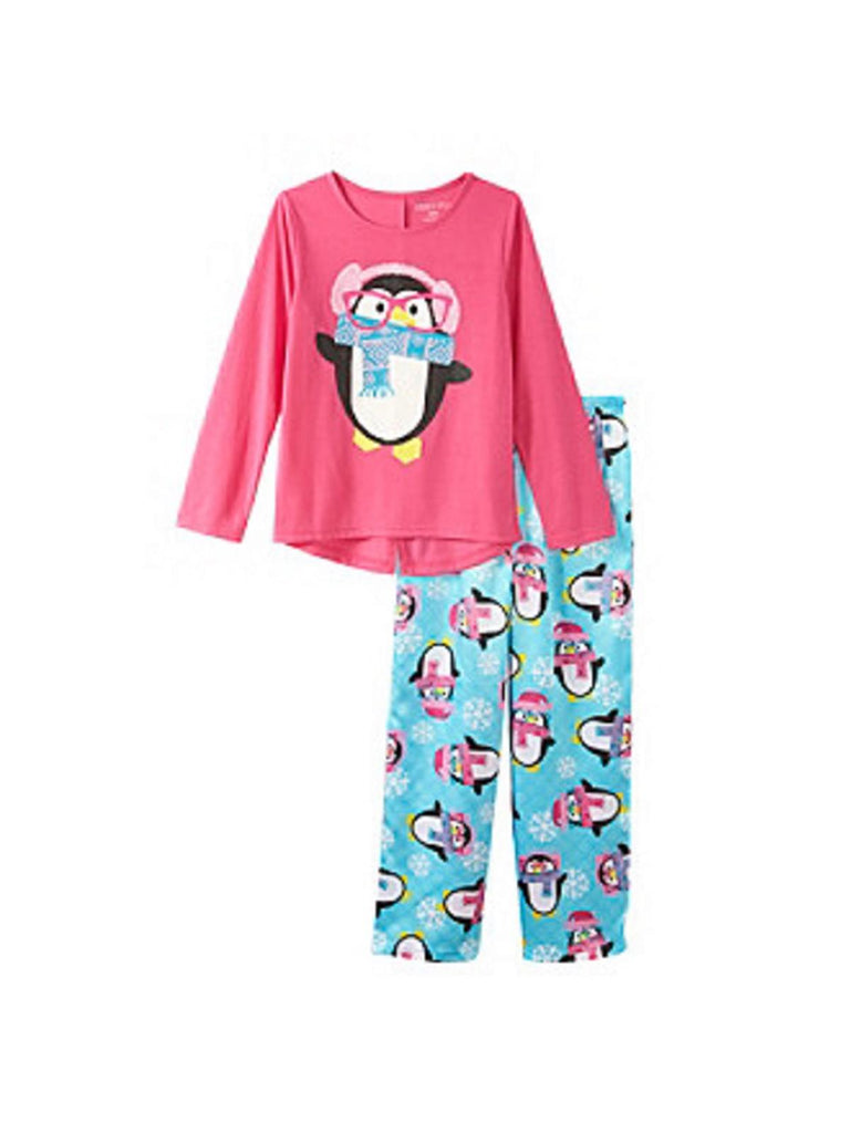 Komar Kids Girls' Penguin 2-Piece Pajama Sleepwear Set