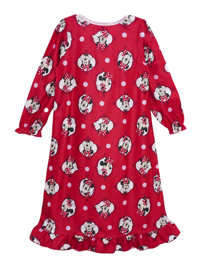 Disney Minnie Mouse Girls' Granny Nightgown, Sleep Pajama Gown