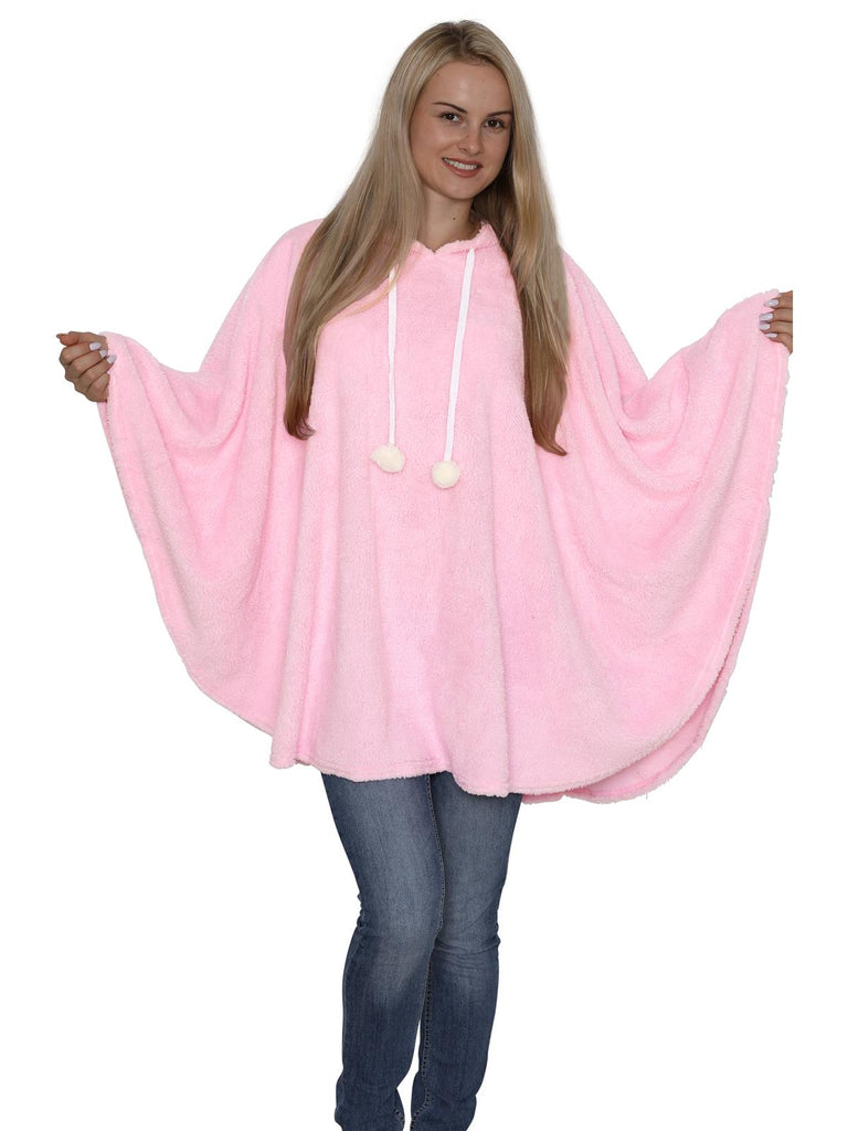 Secret Santa Woman Pink Unicorn Poncho