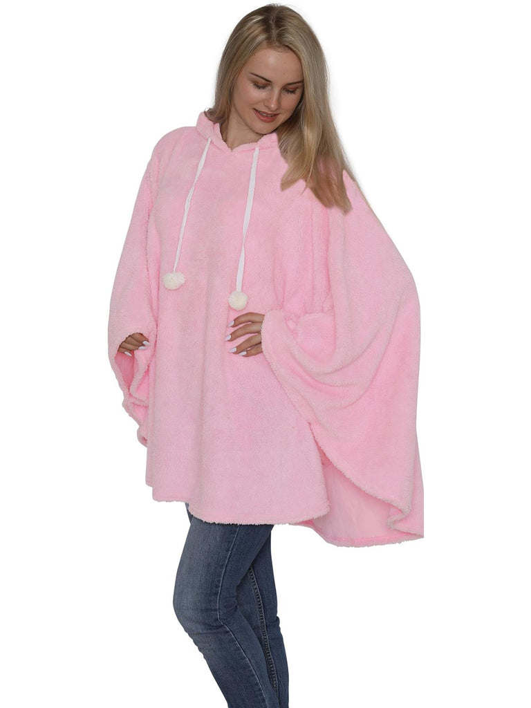 Secret Santa Woman Pink Unicorn Poncho