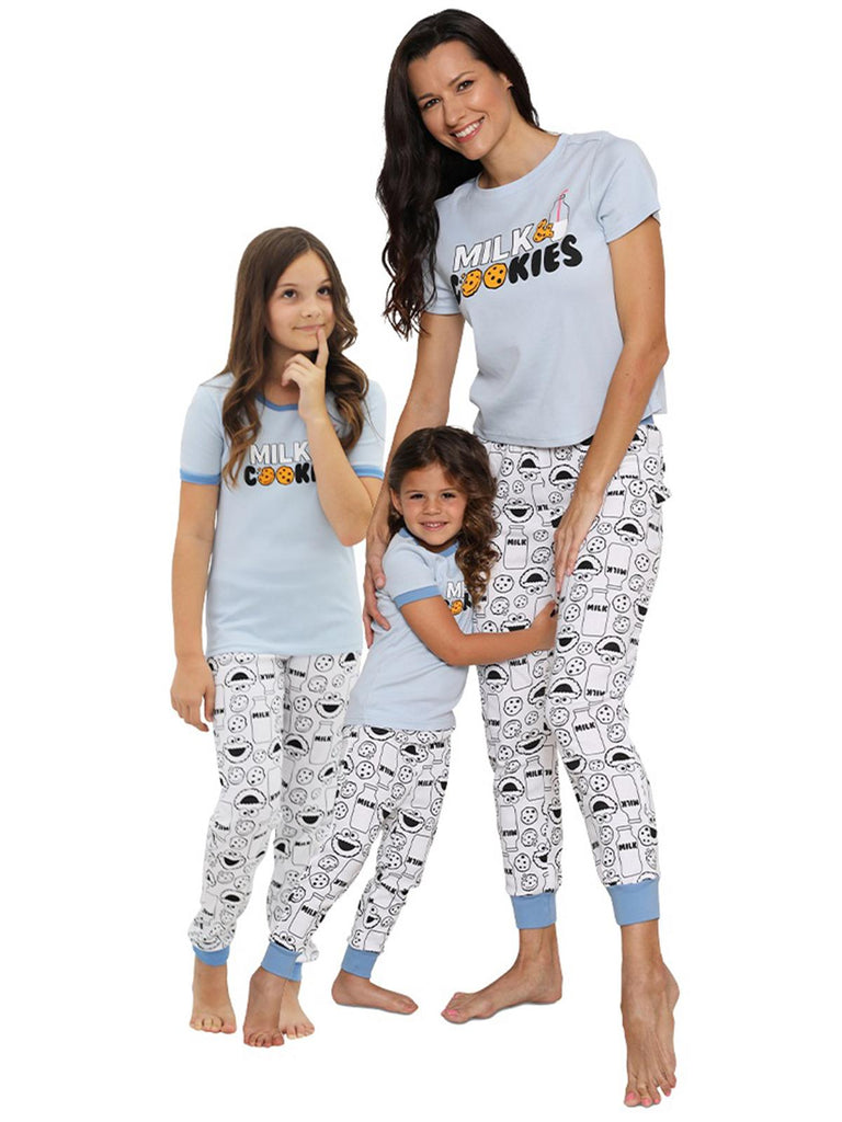 Sesame Street Cookie Monster Mommy and Me Women's Pajama 2 Piece Set